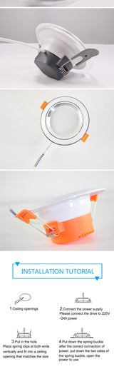 10Pcs Downlight 3w 5w spot led lights 3000k 4500K 6000K AC 220V-240V led Downlight Kitchen living room Indoor recessed lighting