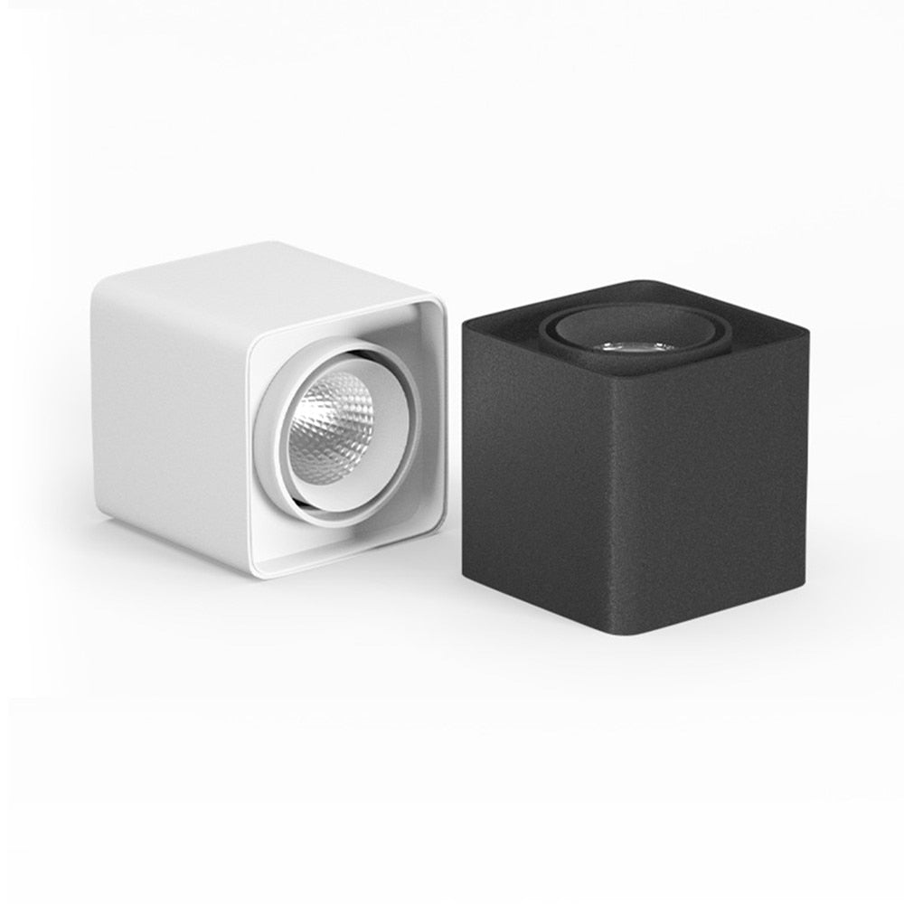 Square Dimmable Surface Mounted LED Downlights 7W COB LED Ceiling Spot Lights AC110-220V ceiling led lights Indoor Spot Lightings