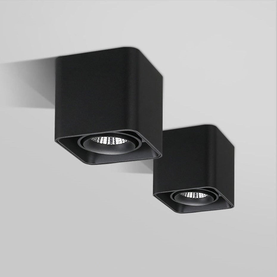 Square Dimmable Surface Mounted LED Downlights 7W COB LED Ceiling Spot Lights AC110-220V ceiling led lights Indoor Spot Lightings