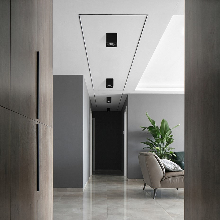 Square Dimmable Surface Mounted LED Downlights 7W COB LED Ceiling Spot Lights AC110-220V ceiling led lights Indoor Spot Lightings