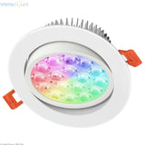 MiBoxer 6W 9W 12W 15W 18W 25W Smart RGB+CCT Wireless Remote WiFi APP Alexa Voice Control LED Downlight Dimmable Support 2.4G RF