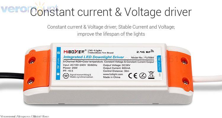 MiBoxer 6W 9W 12W 15W 18W 25W Smart RGB+CCT Wireless Remote WiFi APP Alexa Voice Control LED Downlight Dimmable Support 2.4G RF