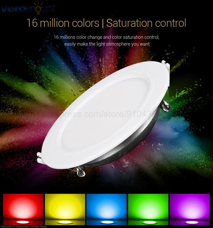 MiBoxer 6W 9W 12W 15W 18W 25W Smart RGB+CCT Wireless Remote WiFi APP Alexa Voice Control LED Downlight Dimmable Support 2.4G RF