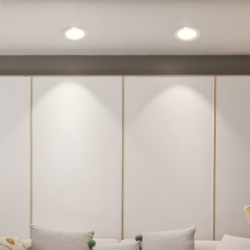 LED Embedded Downlight Ceiling Constant Current Drive Round Ultra-Thin Home Kitchen Bedroom Living Room Panel Spotlight Lighting