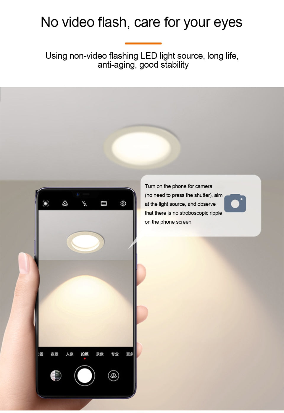 LED Embedded Downlight Ceiling Constant Current Drive Round Ultra-Thin Home Kitchen Bedroom Living Room Panel Spotlight Lighting