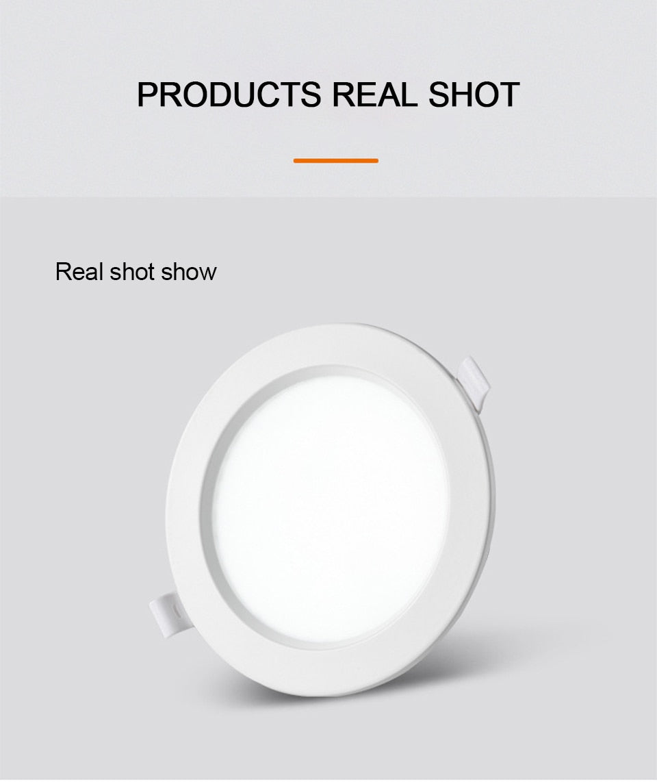 LED Embedded Downlight Ceiling Constant Current Drive Round Ultra-Thin Home Kitchen Bedroom Living Room Panel Spotlight Lighting