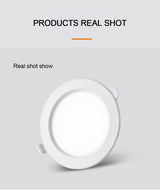 LED Embedded Downlight Ceiling Constant Current Drive Round Ultra-Thin Home Kitchen Bedroom Living Room Panel Spotlight Lighting