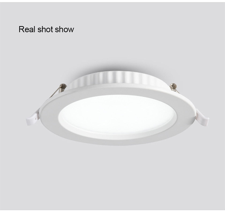 LED Embedded Downlight Ceiling Constant Current Drive Round Ultra-Thin Home Kitchen Bedroom Living Room Panel Spotlight Lighting