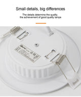 LED Embedded Downlight Ceiling Constant Current Drive Round Ultra-Thin Home Kitchen Bedroom Living Room Panel Spotlight Lighting