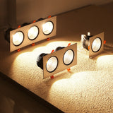 Square Dimmable led downlight lamp 7W 9W 12W 15W  cob led spot 220V / 110V ceiling recessed downlights square led panel light