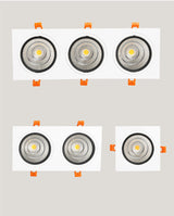 Square Dimmable led downlight lamp 7W 9W 12W 15W  cob led spot 220V / 110V ceiling recessed downlights square led panel light