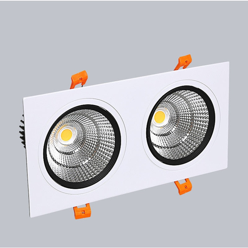 Square Dimmable led downlight lamp 7W 9W 12W 15W  cob led spot 220V / 110V ceiling recessed downlights square led panel light