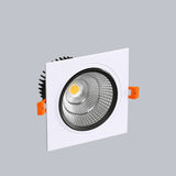 Square Dimmable led downlight lamp 7W 9W 12W 15W  cob led spot 220V / 110V ceiling recessed downlights square led panel light
