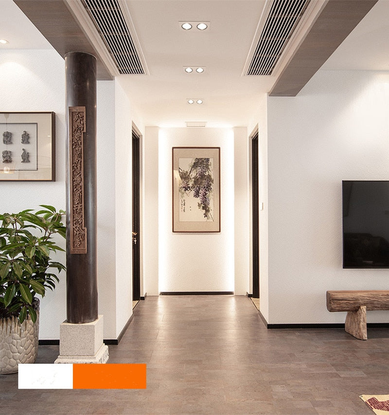 Square Dimmable led downlight lamp 7W 9W 12W 15W  cob led spot 220V / 110V ceiling recessed downlights square led panel light