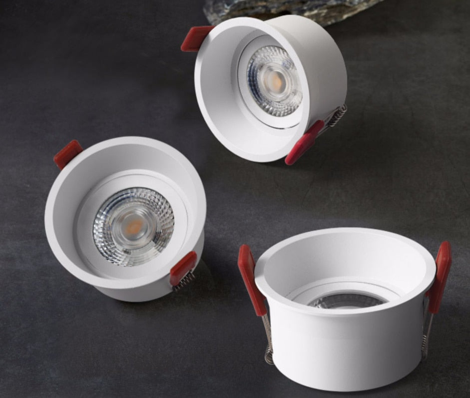 Angle Adjustable Deep Anti-Glare LED COB Recessed Downlight 9W 12W 15W 20W Round White LED Ceiling Spot Light Pic Background