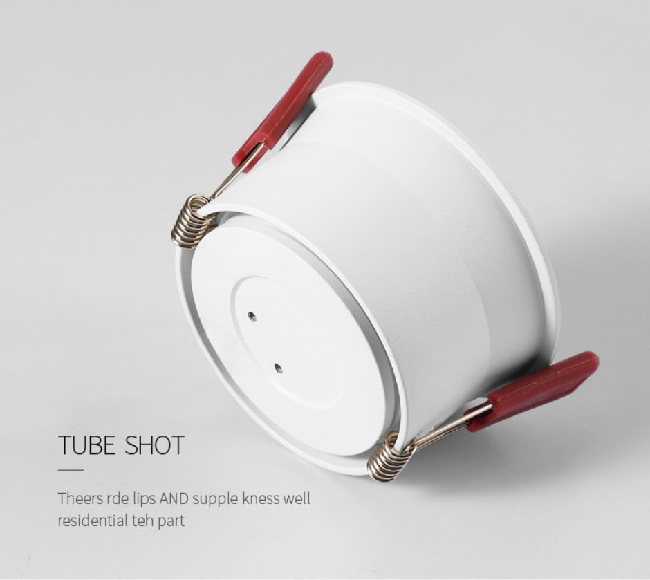 Angle Adjustable Deep Anti-Glare LED COB Recessed Downlight 9W 12W 15W 20W Round White LED Ceiling Spot Light Pic Background