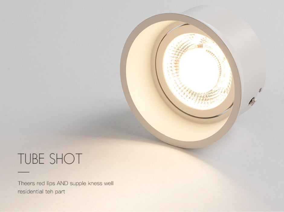 Angle Adjustable Deep Anti-Glare LED COB Recessed Downlight 9W 12W 15W 20W Round White LED Ceiling Spot Light Pic Background