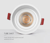 Angle Adjustable Deep Anti-Glare LED COB Recessed Downlight 9W 12W 15W 20W Round White LED Ceiling Spot Light Pic Background