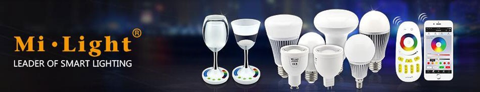 Mi.light 9W RGB+CCT Square LED Downlight FUT064 AC100~240V,FUT089 8-Zone RGB+CCT Remote Controller + WL-iBox1