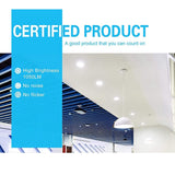 6Pcs 12W 4000K Ultra-Thin LED Recessed Ceiling Light With Junction Box, Dimmable Downlight