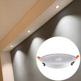Panel Lights Human Body Sensor Downlight 12W AC85-265V LED Ceiling Light Recessed Lamp Pure White