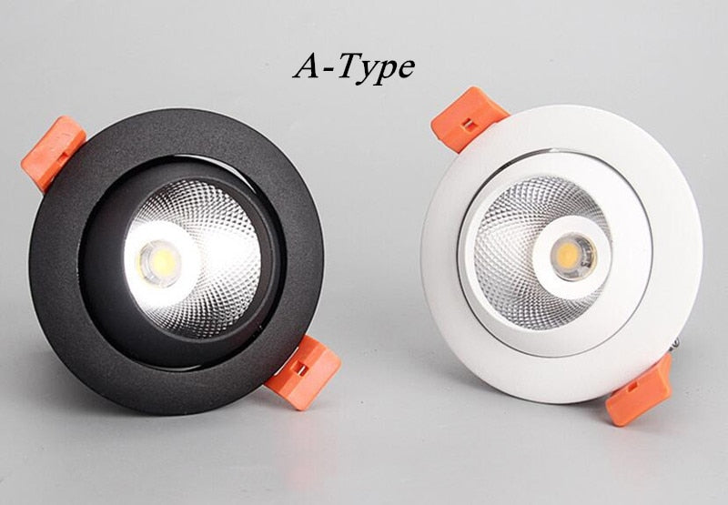 Dimmable Recessed Anti Glare COB LED Downlights 9W 12W 15W LED Ceiling Spot lights AC85~265V Background Lamps Indoor Lighting