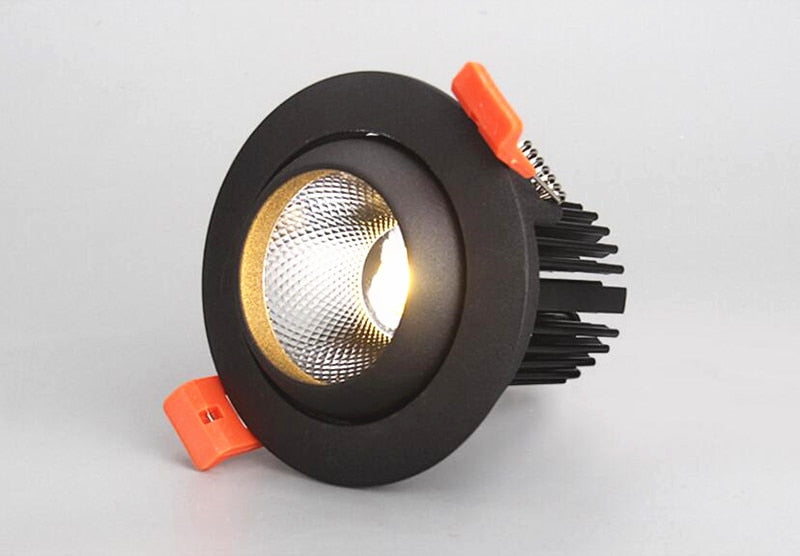 Dimmable Recessed Anti Glare COB LED Downlights 9W 12W 15W LED Ceiling Spot lights AC85~265V Background Lamps Indoor Lighting