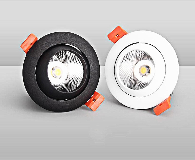 Dimmable Recessed Anti Glare COB LED Downlights 9W 12W 15W LED Ceiling Spot lights AC85~265V Background Lamps Indoor Lighting
