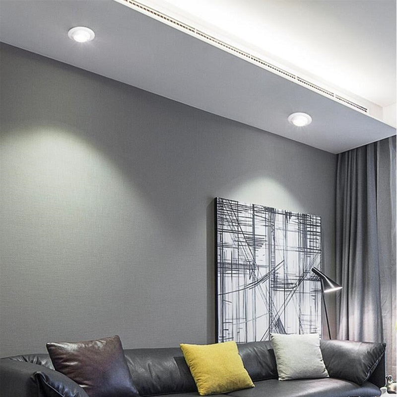 Dimmable Recessed Anti Glare COB LED Downlights 9W 12W 15W LED Ceiling Spot lights AC85~265V Background Lamps Indoor Lighting