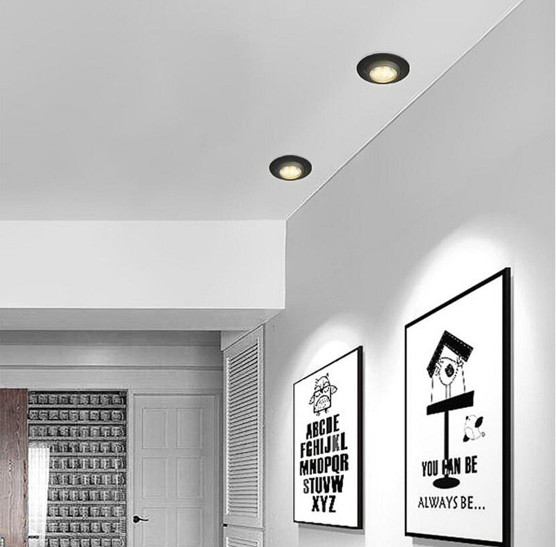 Dimmable Recessed Anti Glare COB LED Downlights 9W 12W 15W LED Ceiling Spot lights AC85~265V Background Lamps Indoor Lighting