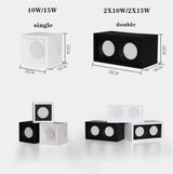 Square COB LED dimmable Downlights 10W 15W 20W 30W Surface Mounted LED Ceiling Lamps Spot Light LED Downlights AC85V-265V