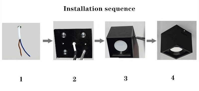 Square COB LED dimmable Downlights 10W 15W 20W 30W Surface Mounted LED Ceiling Lamps Spot Light LED Downlights AC85V-265V