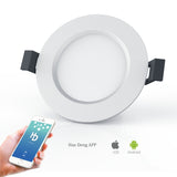 Bluetooth LED Downlight Dimming Smart APP Control Embedded Indoor Lamp for Home Lighting 5W 9W 15W RGBCCT