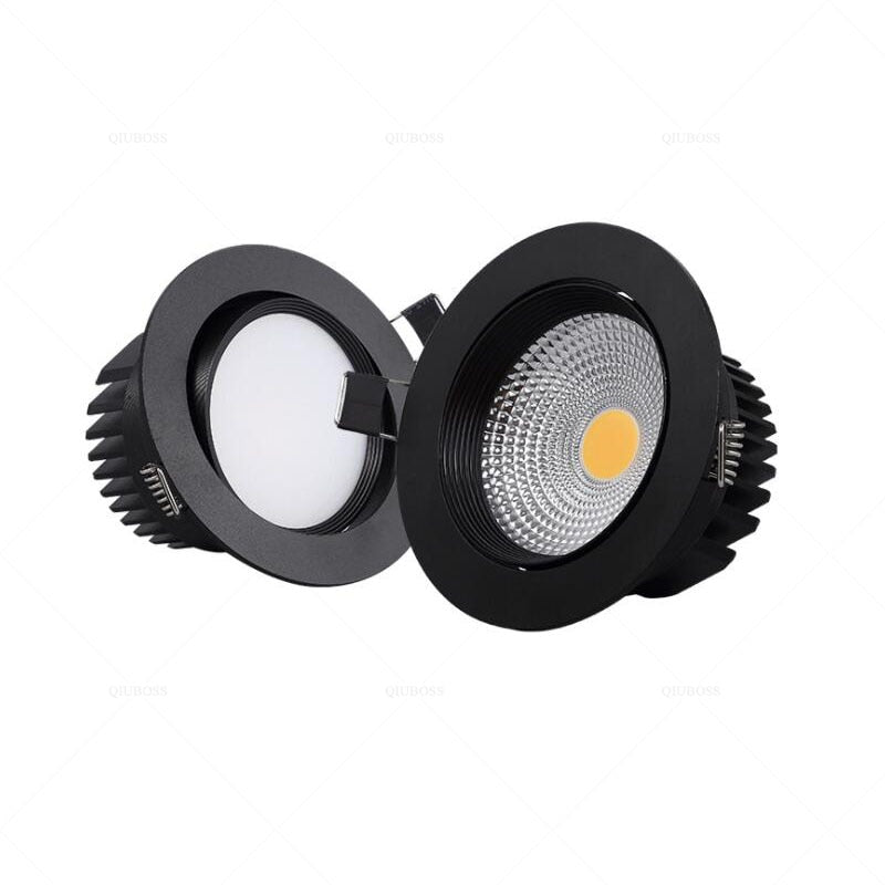 QIUBOSS Recessed LED Downlights Dimmable for Living Room 220V LED Spotlights LED Ceiling Lamps 7W 15W Lighting Light for Bedroom 3000K