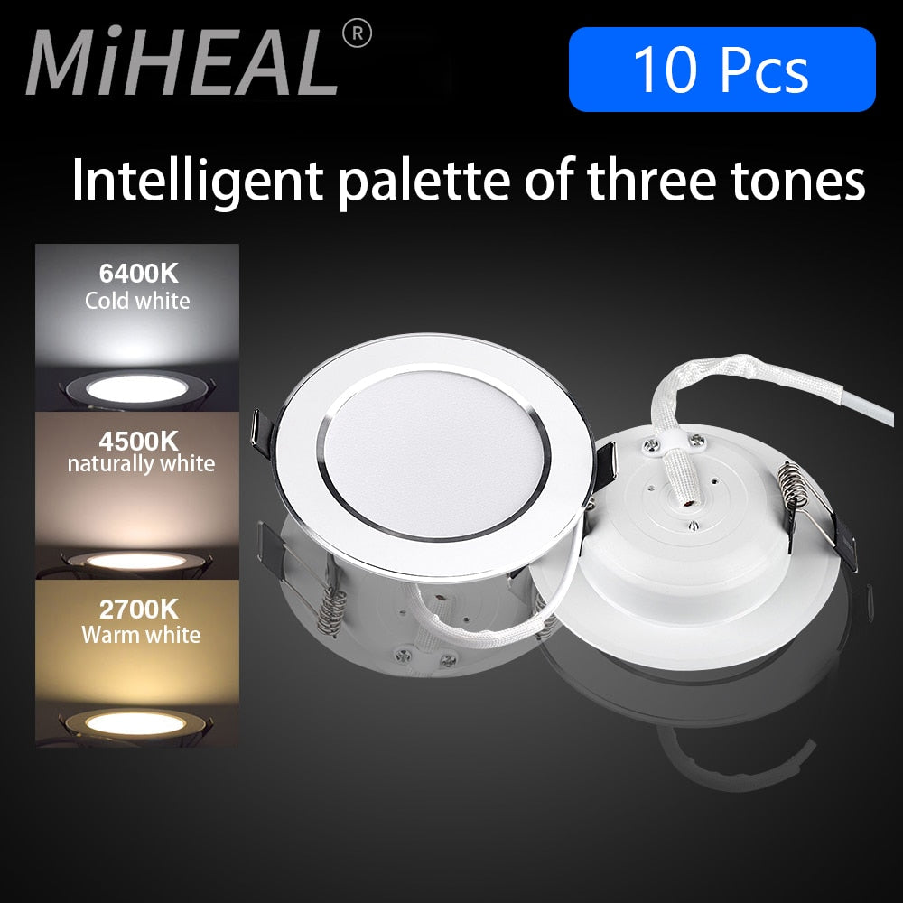 LED Downlight 5W 9W 12W 15W LED Ceiling Lights Round Recessed Lamp Dimmable Waterproof LED Spotlight For Bathroom Kitchen