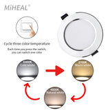 LED Downlight 5W 9W 12W 15W LED Ceiling Lights Round Recessed Lamp Dimmable Waterproof LED Spotlight For Bathroom Kitchen