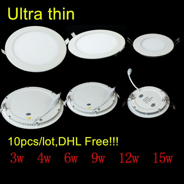 LED Downlight 10pcs/lot Ultra thin 25W led panel light AC85-265V Warm/Natural/Cold White LED Downlight Recessed light