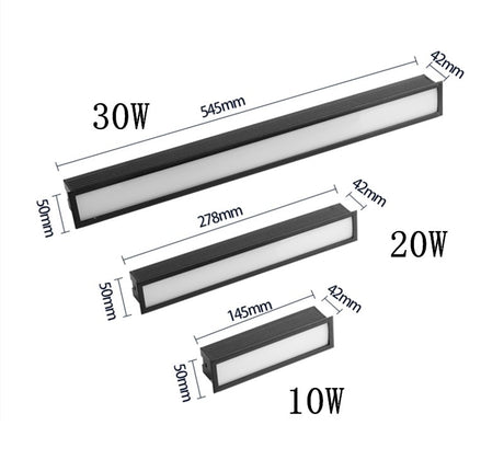 Recessed Strip CREE LED Ceiling Lights 10W/20W/30W COB LED Downlights AC85~265V LED Strip lamp Indoor Lighting