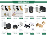 DBF Angle Adjustable 1 / 2 Heads Surface Mounted Downlight Holder with GX5.3 Bulb for Living room Bedroom TV Background Indoor Spot