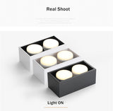 DBF Angle Adjustable 1 / 2 Heads Surface Mounted Downlight Holder with GX5.3 Bulb for Living room Bedroom TV Background Indoor Spot