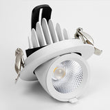 Dimmable Embedded Retractable LED Downlights 10W 20W 30W AC85-265V Adjustable 360° COB LED Ceiling Spot Lights Indoor Lighting