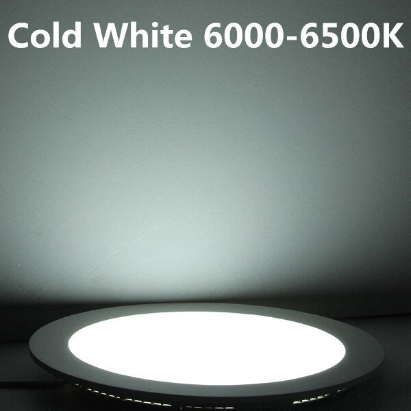 Ultra Thin Led Panel Downlight 6w 9w 12w 15w 25w Round Ceiling Recessed Spot Light AC85-265V Painel lamp Indoor Lighting