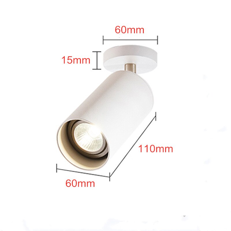 Surface Mounted 360 degree Rotation 9W LED Ceiling light Kitchen Bathroom LED COB Downlights 3000K/4000K/6000K Dimmable