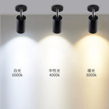 Surface Mounted 360 degree Rotation 9W LED Ceiling light Kitchen Bathroom LED COB Downlights 3000K/4000K/6000K Dimmable