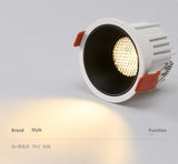 Dimmable AC90V-260V 7W/10W/15W/18W/24W LED Downlights Epistar Chip COB Recessed Ceiling Lamps Spot Lights For Home illumination