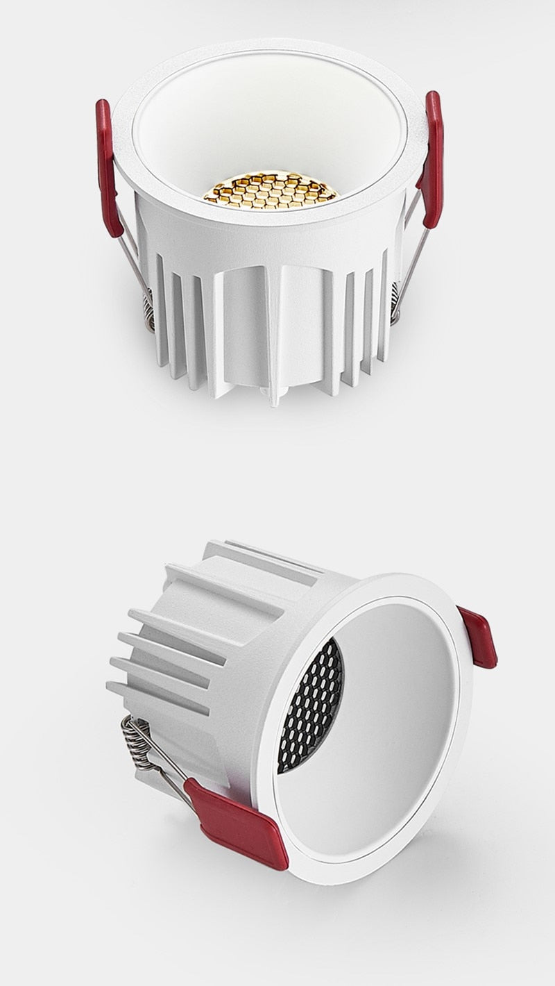 Dimmable AC90V-260V 7W/10W/15W/18W/24W LED Downlights Epistar Chip COB Recessed Ceiling Lamps Spot Lights For Home illumination