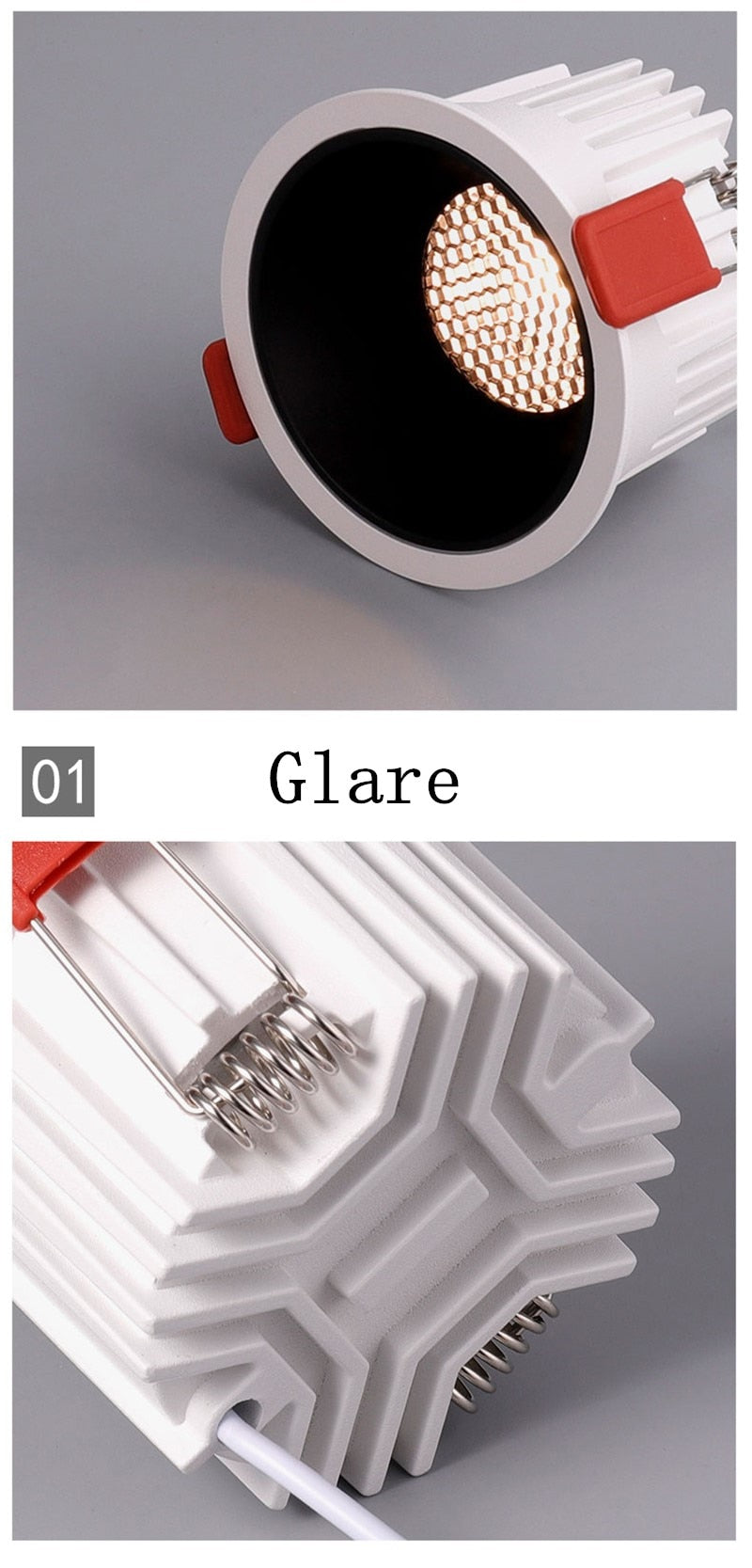 Dimmable AC90V-260V 7W/10W/15W/18W/24W LED Downlights Epistar Chip COB Recessed Ceiling Lamps Spot Lights For Home illumination