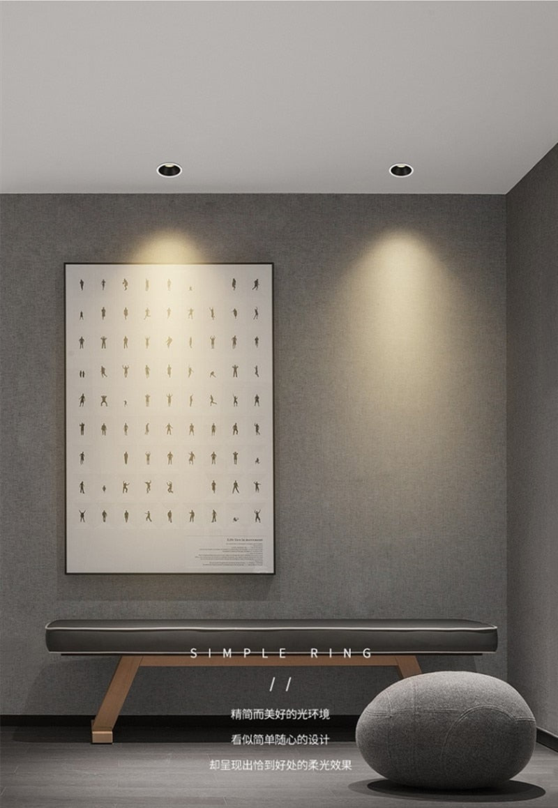 Dimmable AC90V-260V 7W/10W/15W/18W/24W LED Downlights Epistar Chip COB Recessed Ceiling Lamps Spot Lights For Home illumination