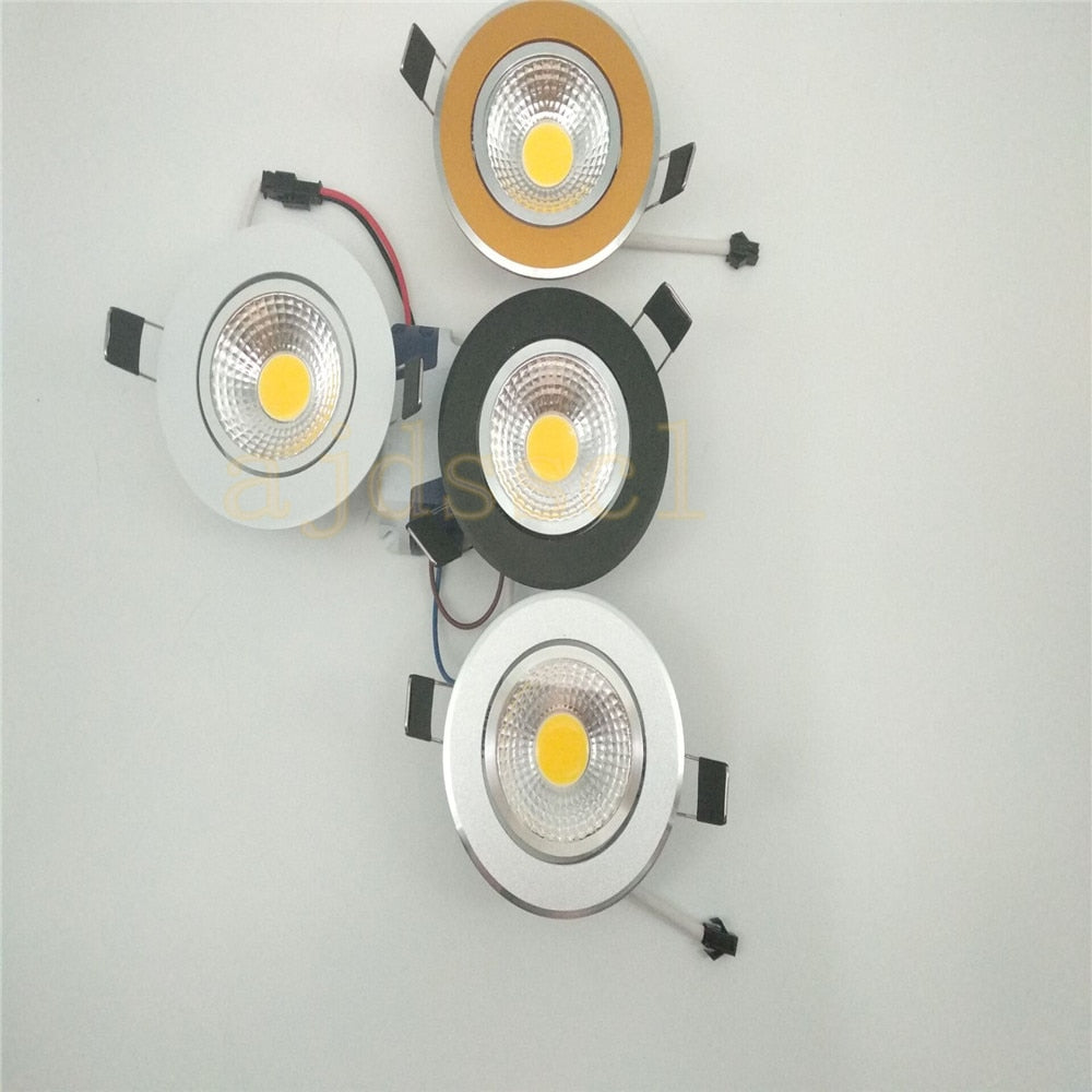 Super Bright Dimmable Led downlight light COB Ceiling Spot Light 3w 5w 7w 12w  ceiling recessed Lights Indoor Lighting 50pcs/lot