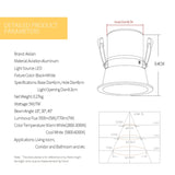 Aisilan LED Downlight Angle Adjustable Built-in  7W Chip Spot light Aluminum Lamp for Indoor Lighting AC90-260V